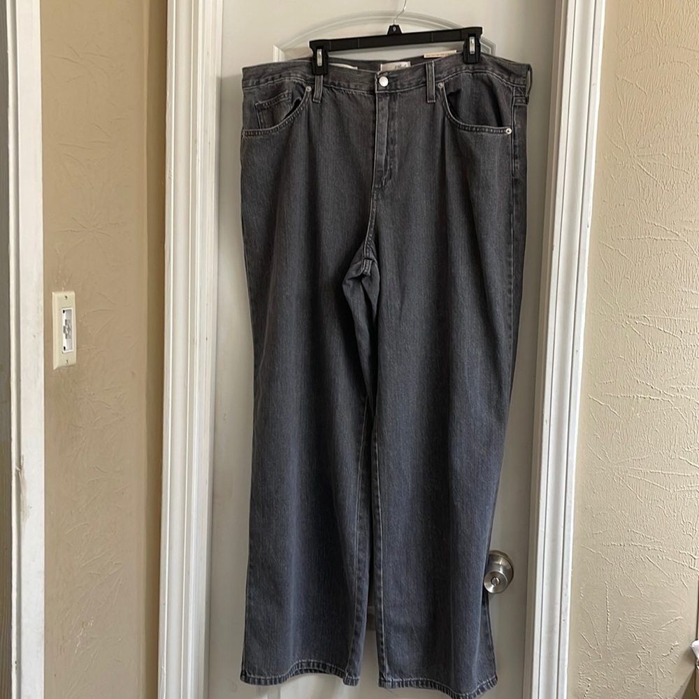 ♻️ New Universal Thread Gray 100 % Cotton Non Stretch Jeans size 18/34 Regular